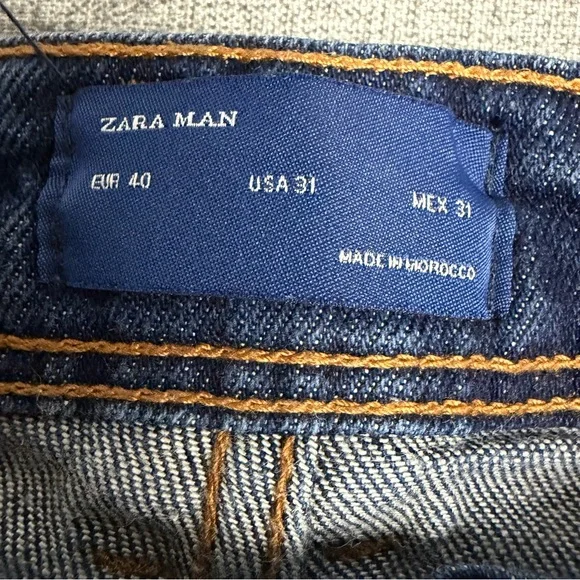 Zara Man Dark Wash Skinny Jeans Size 31 - Picture 7 of 8